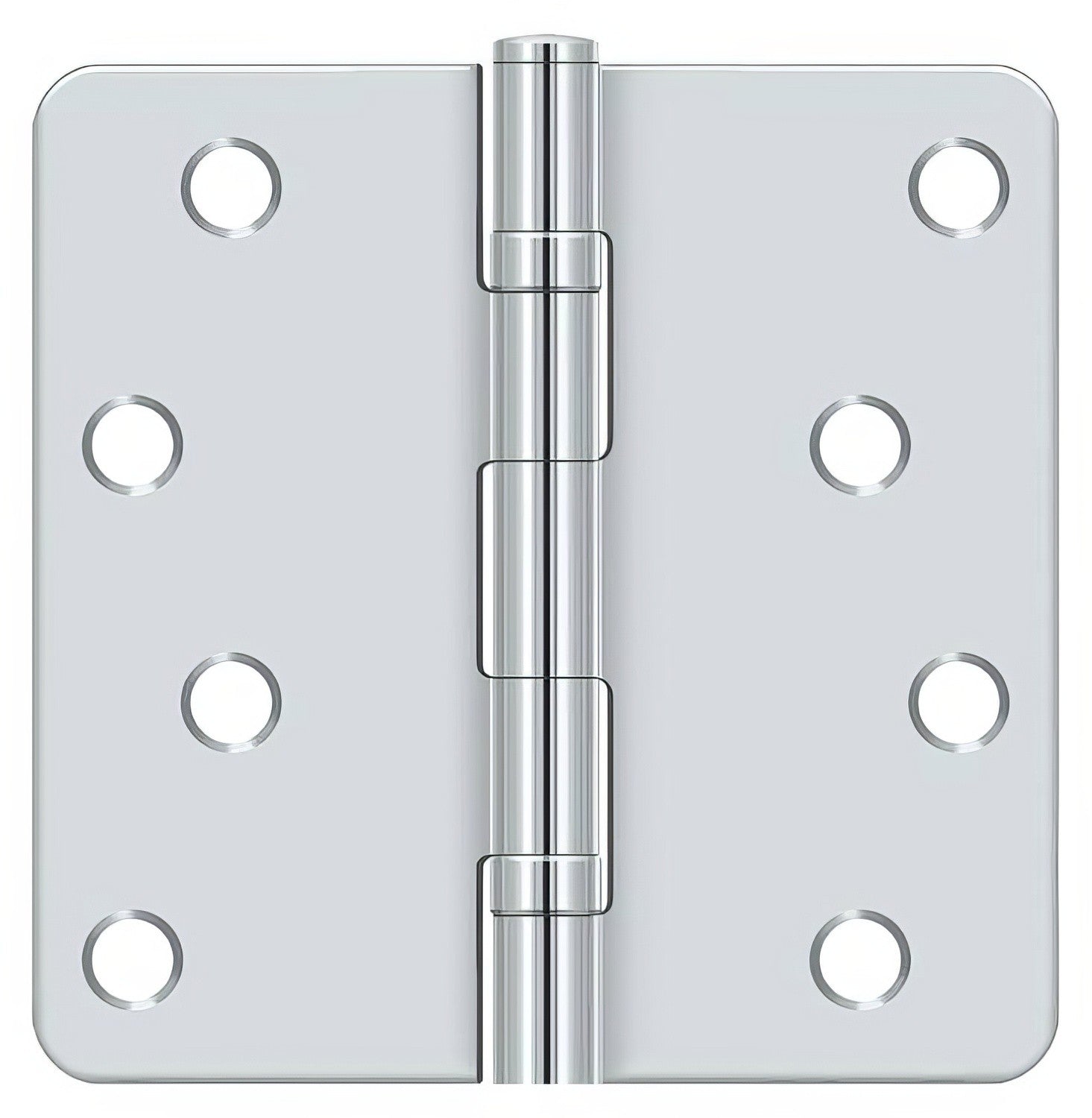 Deltana S44R4BB 4" x 4" Ball Bearing 1/4" Radius Corner Door Hinge - Pair