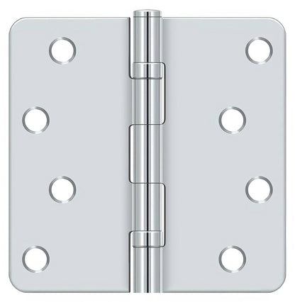 Deltana S44R4BB 4" x 4" Ball Bearing 1/4" Radius Corner Door Hinge - Pair