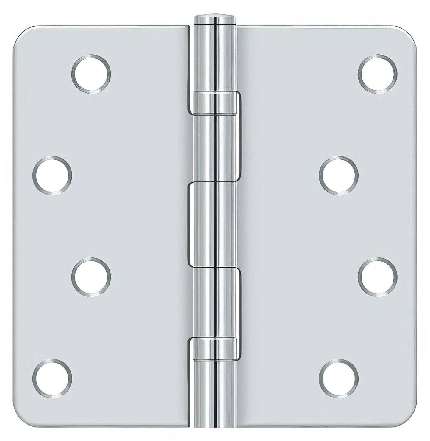 Deltana S44R4BB 4" x 4" Ball Bearing 1/4" Radius Corner Door Hinge - Pair