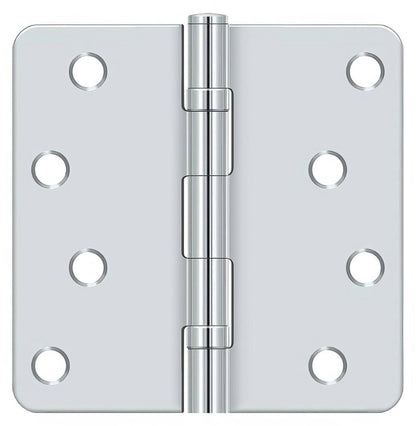 Deltana S44R4BB 4" x 4" Ball Bearing 1/4" Radius Corner Door Hinge - Pair