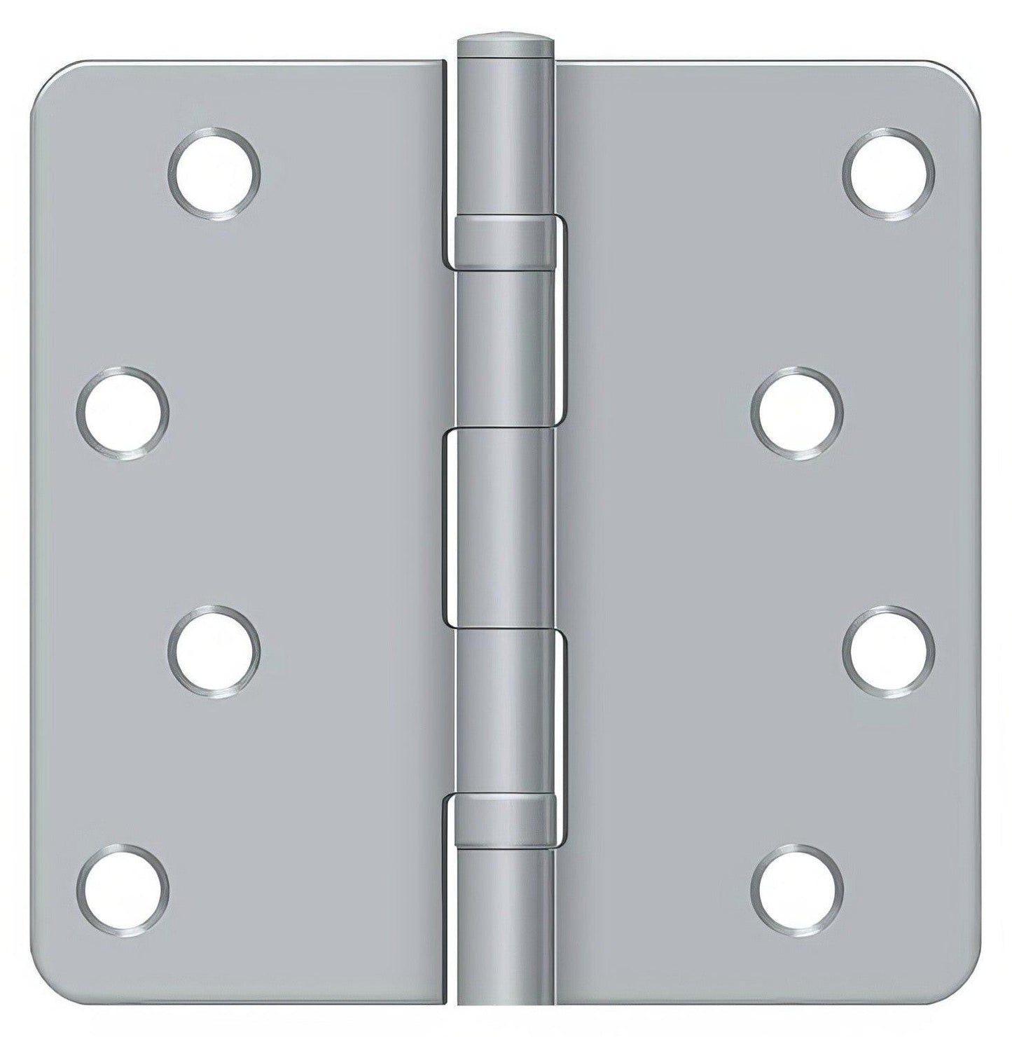 Deltana S44R4BB 4" x 4" Ball Bearing 1/4" Radius Corner Door Hinge - Pair