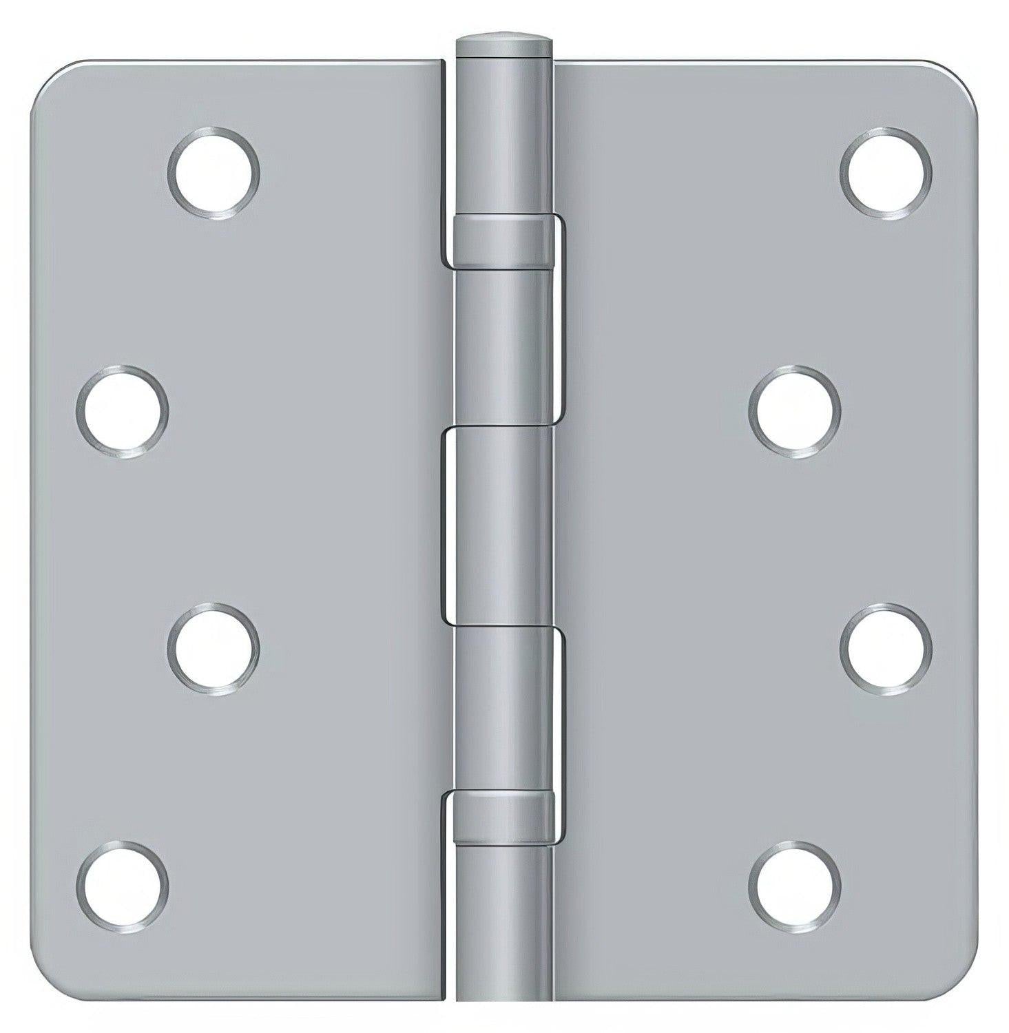 Deltana S44R4BB 4" x 4" Ball Bearing 1/4" Radius Corner Door Hinge - Pair