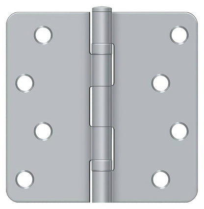 Deltana S44R4BB 4" x 4" Ball Bearing 1/4" Radius Corner Door Hinge - Pair