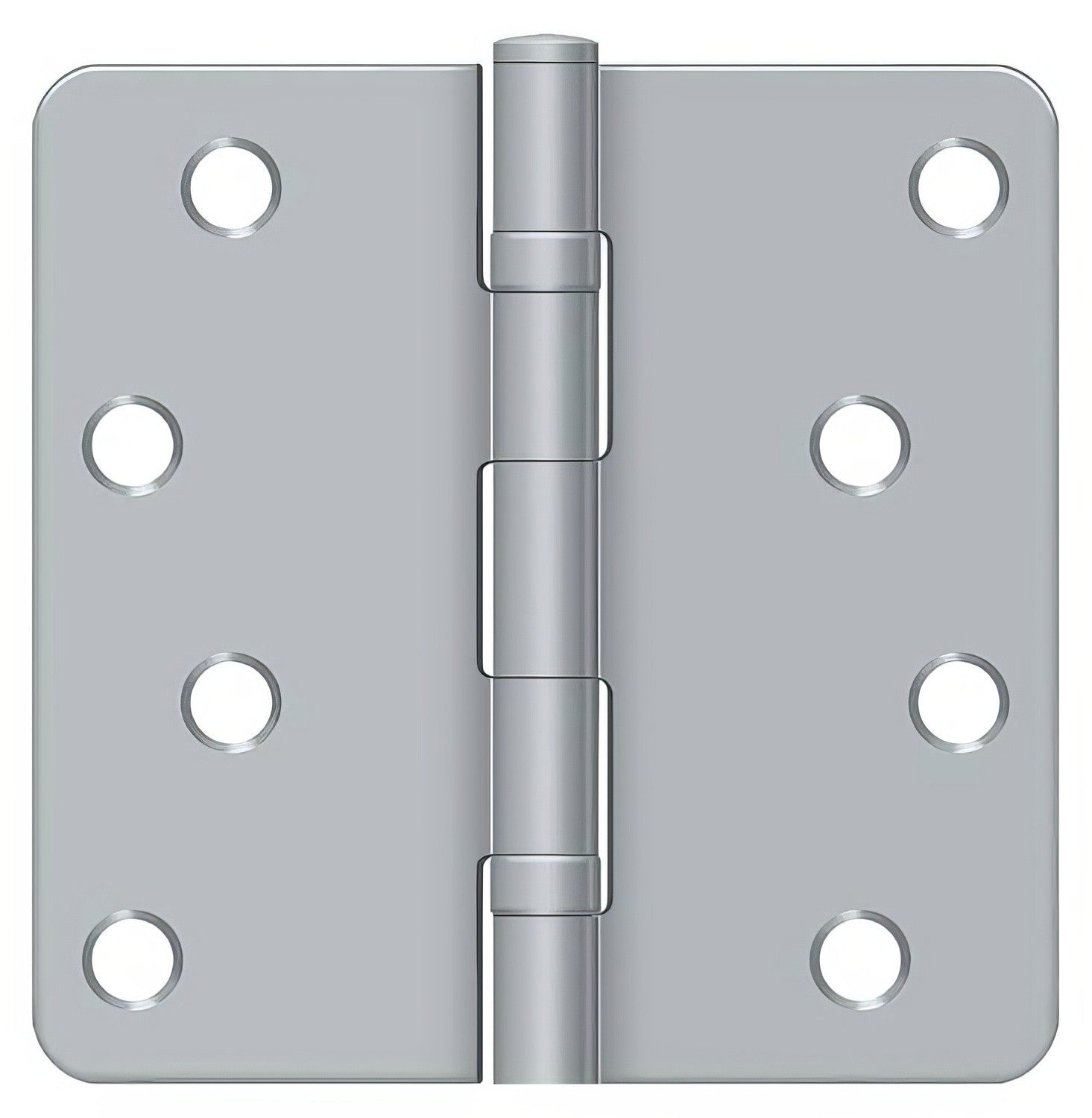 Deltana S44R4BB 4" x 4" Ball Bearing 1/4" Radius Corner Door Hinge - Pair