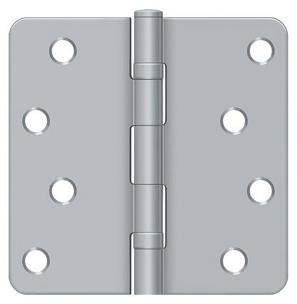 Deltana S44R4BB 4" x 4" Ball Bearing 1/4" Radius Corner Door Hinge - Pair