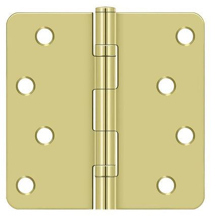 Deltana S44R4BB 4" x 4" Ball Bearing 1/4" Radius Corner Door Hinge - Pair