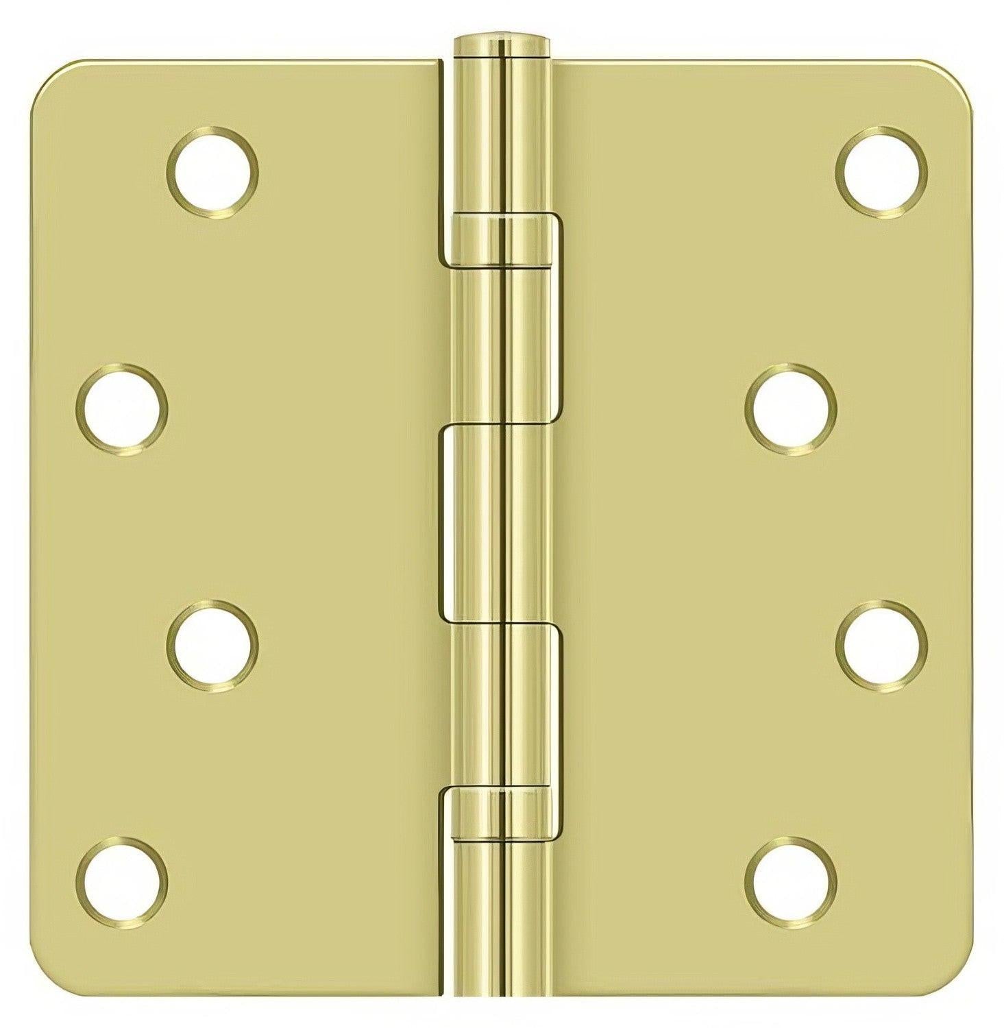 Deltana S44R4BB 4" x 4" Ball Bearing 1/4" Radius Corner Door Hinge - Pair