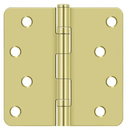 Deltana S44R4BB 4" x 4" Ball Bearing 1/4" Radius Corner Door Hinge - Pair