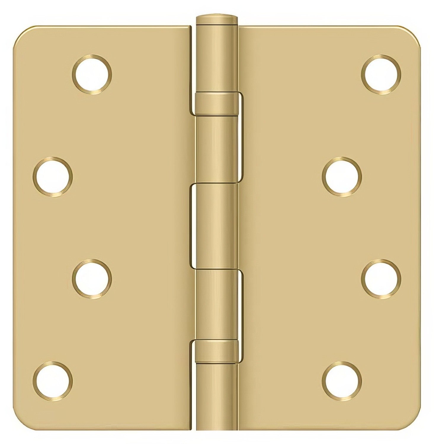 Deltana S44R4BB 4" x 4" Ball Bearing 1/4" Radius Corner Door Hinge - Pair