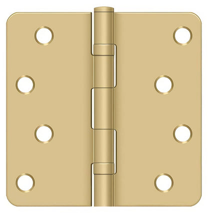 Deltana S44R4BB 4" x 4" Ball Bearing 1/4" Radius Corner Door Hinge - Pair