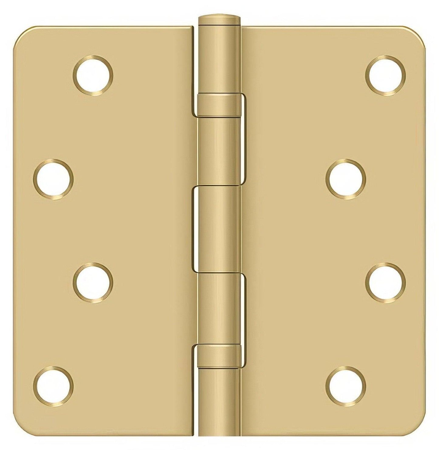 Deltana S44R4BB 4" x 4" Ball Bearing 1/4" Radius Corner Door Hinge - Pair