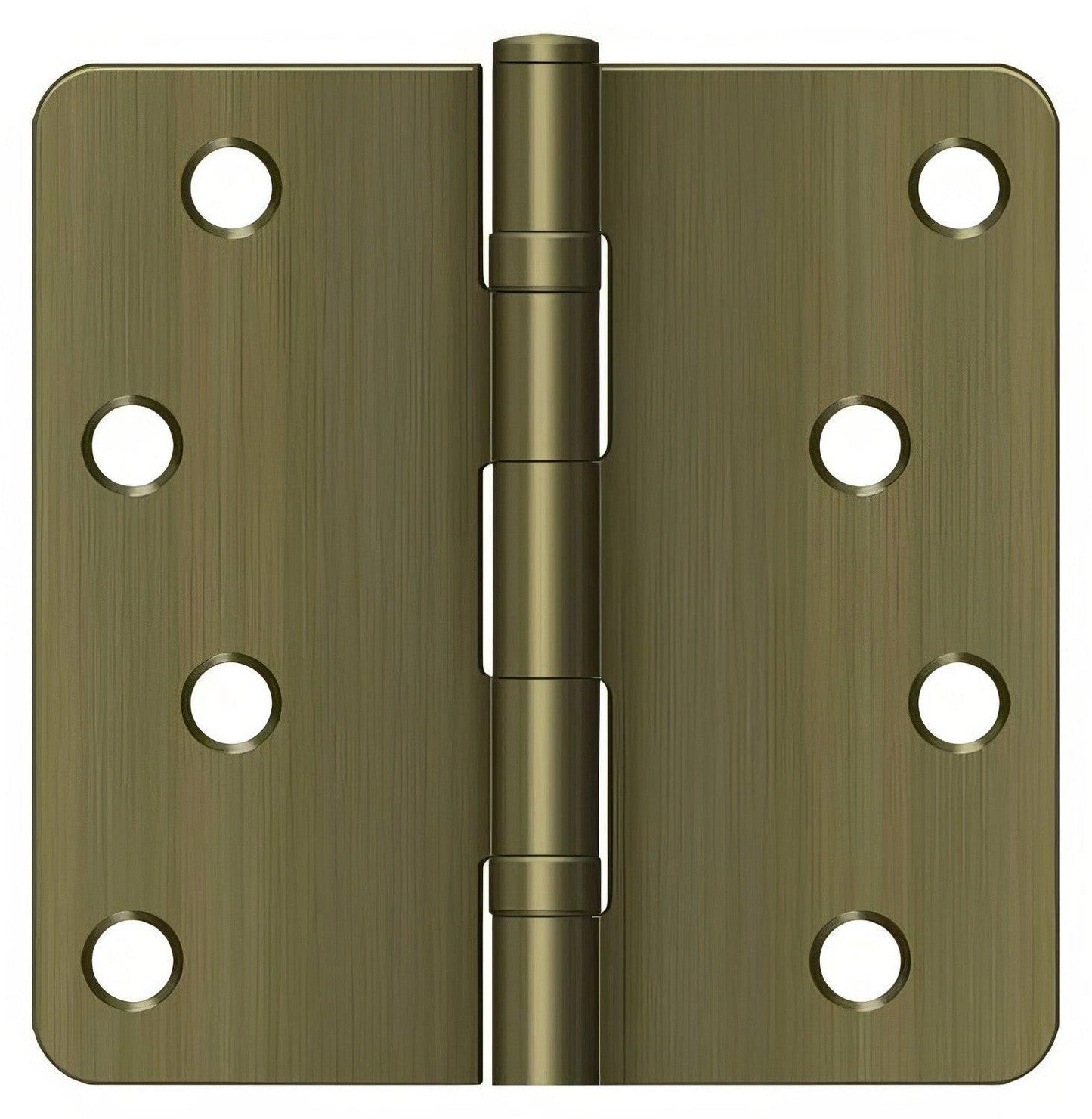 Deltana S44R4BB 4" x 4" Ball Bearing 1/4" Radius Corner Door Hinge - Pair