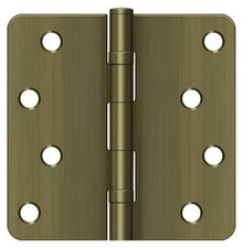 Deltana S44R4BB 4" x 4" Ball Bearing 1/4" Radius Corner Door Hinge - Pair
