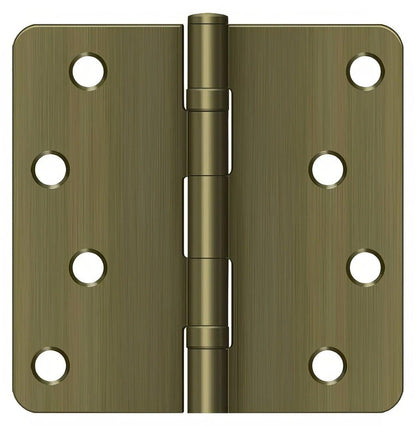 Deltana S44R4BB 4" x 4" Ball Bearing 1/4" Radius Corner Door Hinge - Pair