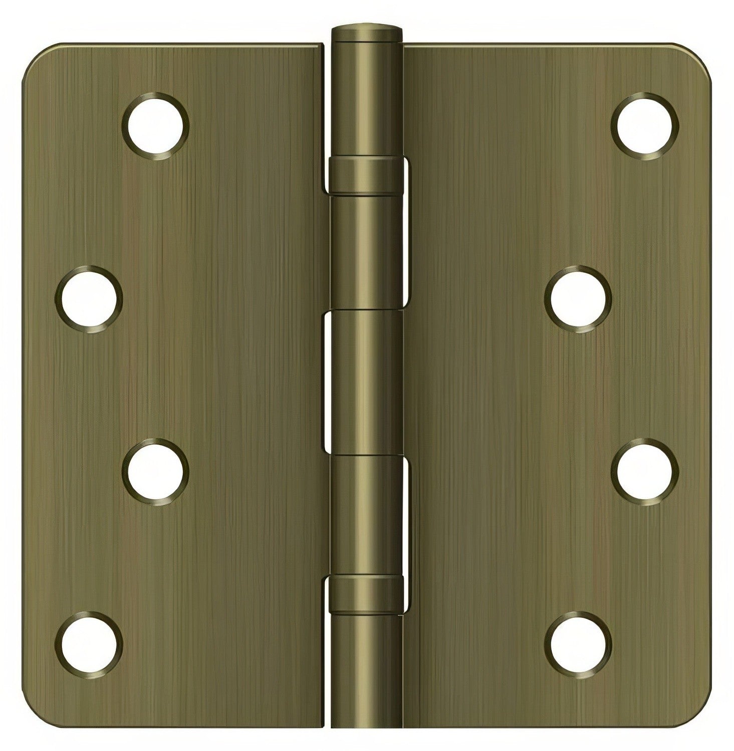 Deltana S44R4BB 4" x 4" Ball Bearing 1/4" Radius Corner Door Hinge - Pair