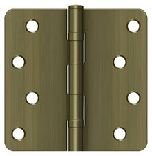 Deltana S44R4BB 4" x 4" Ball Bearing 1/4" Radius Corner Door Hinge - Pair