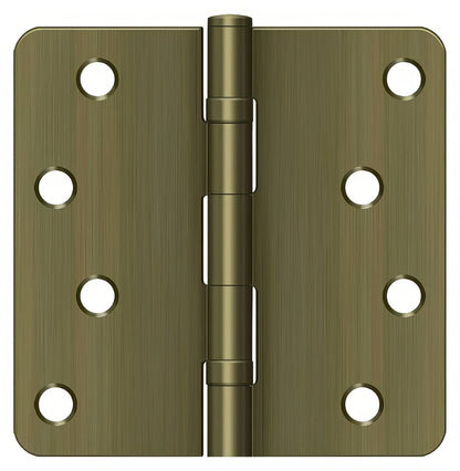 Deltana S44R4BB 4" x 4" Ball Bearing 1/4" Radius Corner Door Hinge - Pair