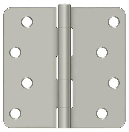 Deltana S44R4BK 4" x 4" Plain Bearing 1/4" Radius Corner Door Hinge - Pair.