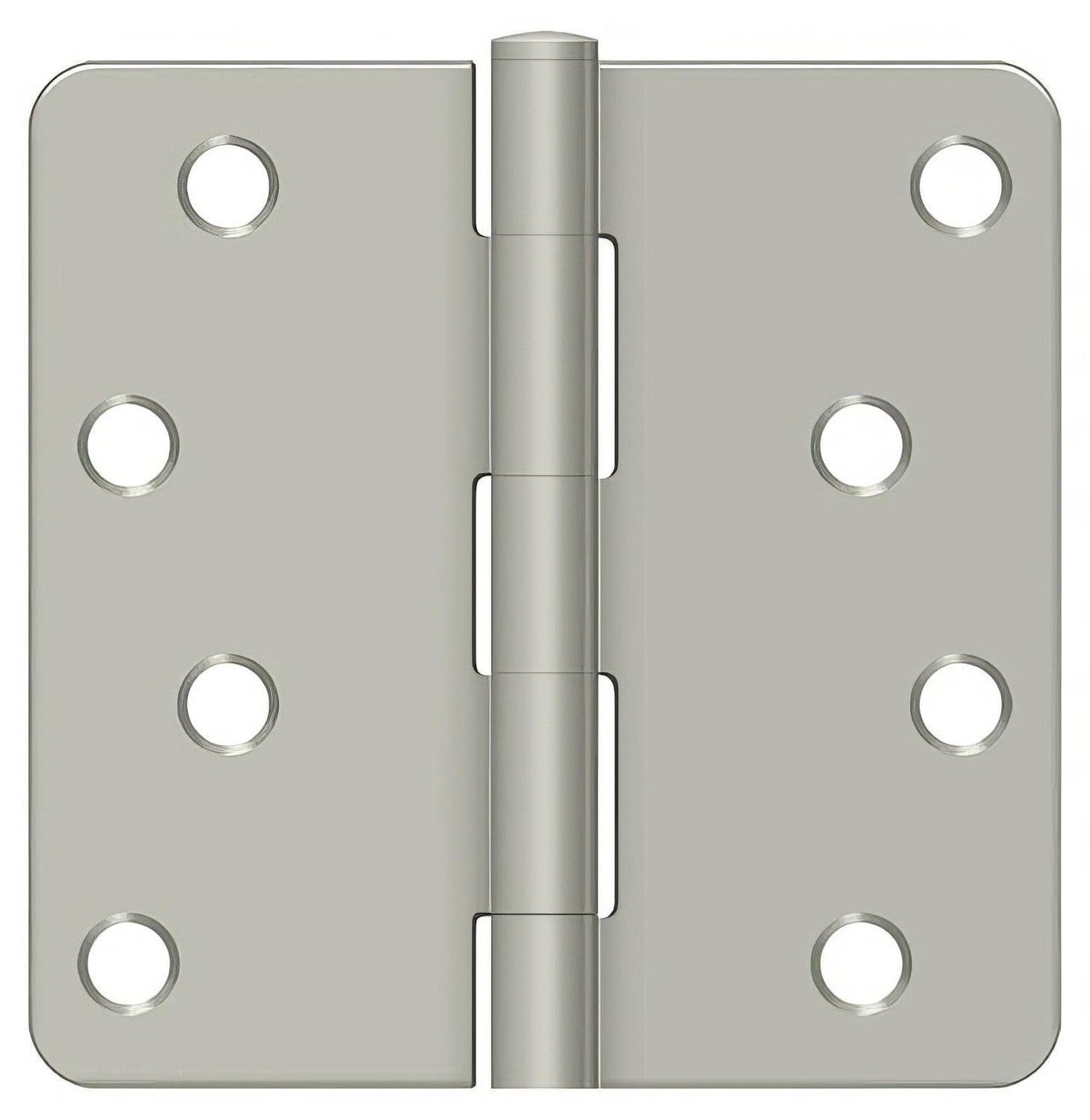 Deltana S44R4BK 4" x 4" Plain Bearing 1/4" Radius Corner Door Hinge - Pair