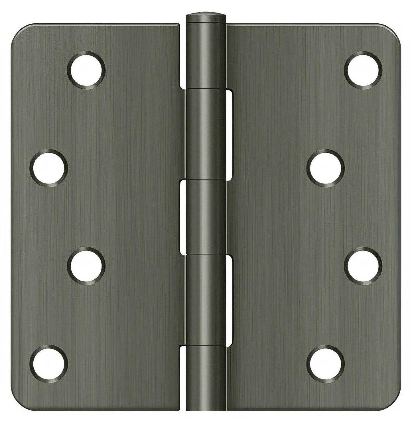 Deltana S44R4BK 4" x 4" Plain Bearing 1/4" Radius Corner Door Hinge - Pair.