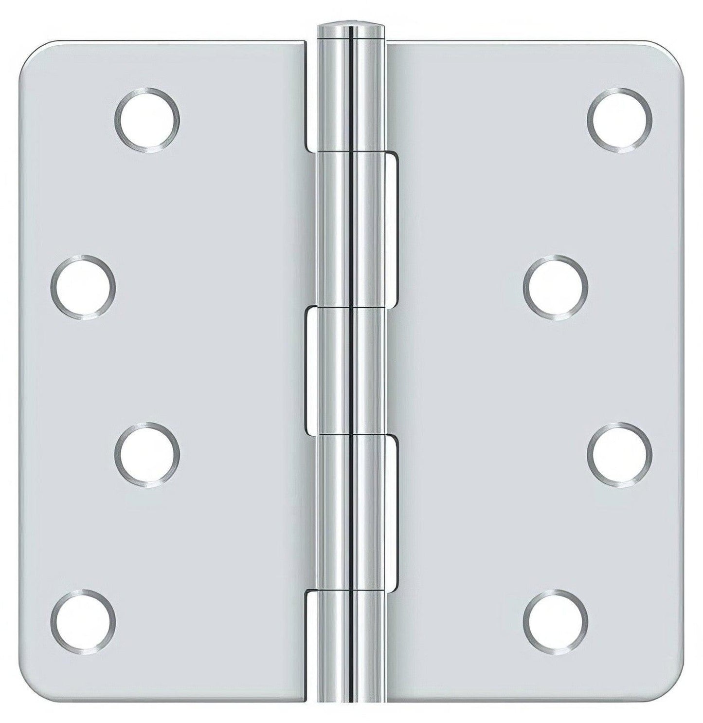 Deltana S44R4BK 4" x 4" Plain Bearing 1/4" Radius Corner Door Hinge - Pair