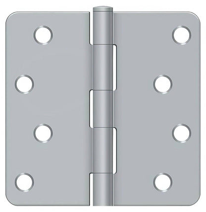 Deltana S44R4BK 4" x 4" Plain Bearing 1/4" Radius Corner Door Hinge - Pair