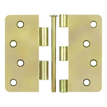 Deltana S44R4BK2D-UN 4" x 4" x 1/4" Radius Steel Door Hinge