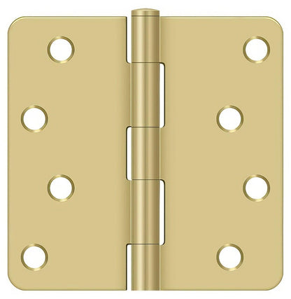Deltana S44R4BK 4" x 4" Plain Bearing 1/4" Radius Corner Door Hinge - Pair.