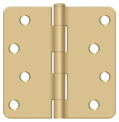 Deltana S44R4BK 4" x 4" Plain Bearing 1/4" Radius Corner Door Hinge - Pair.