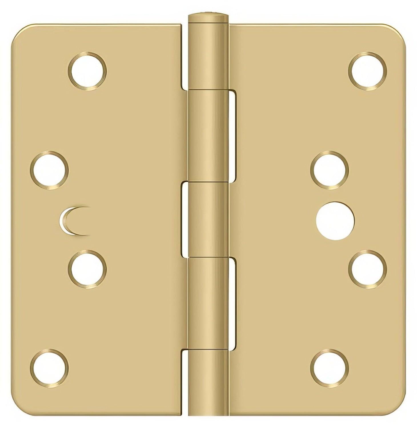 Deltana S44R4BK4S 4" x 4" x 1/4" Radius Steel Door Hinge