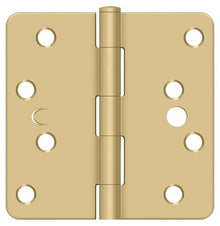 Deltana S44R4BK4S 4" x 4" x 1/4" Radius Steel Door Hinge