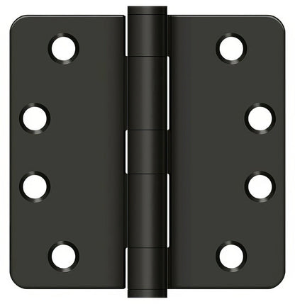 Deltana S44R4HD 4" x 4" Plain Bearing 1/4" Radius Corner Door Hinge - Pair