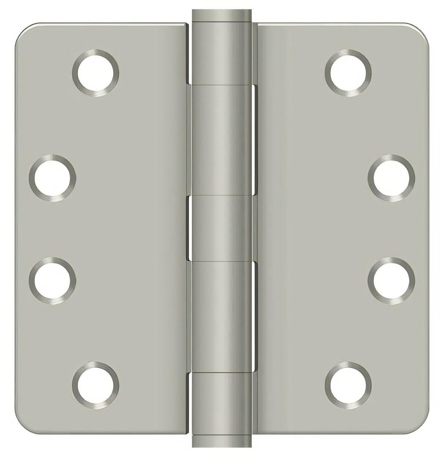 Deltana S44R4HD 4" x 4" Plain Bearing 1/4" Radius Corner Door Hinge - Pair
