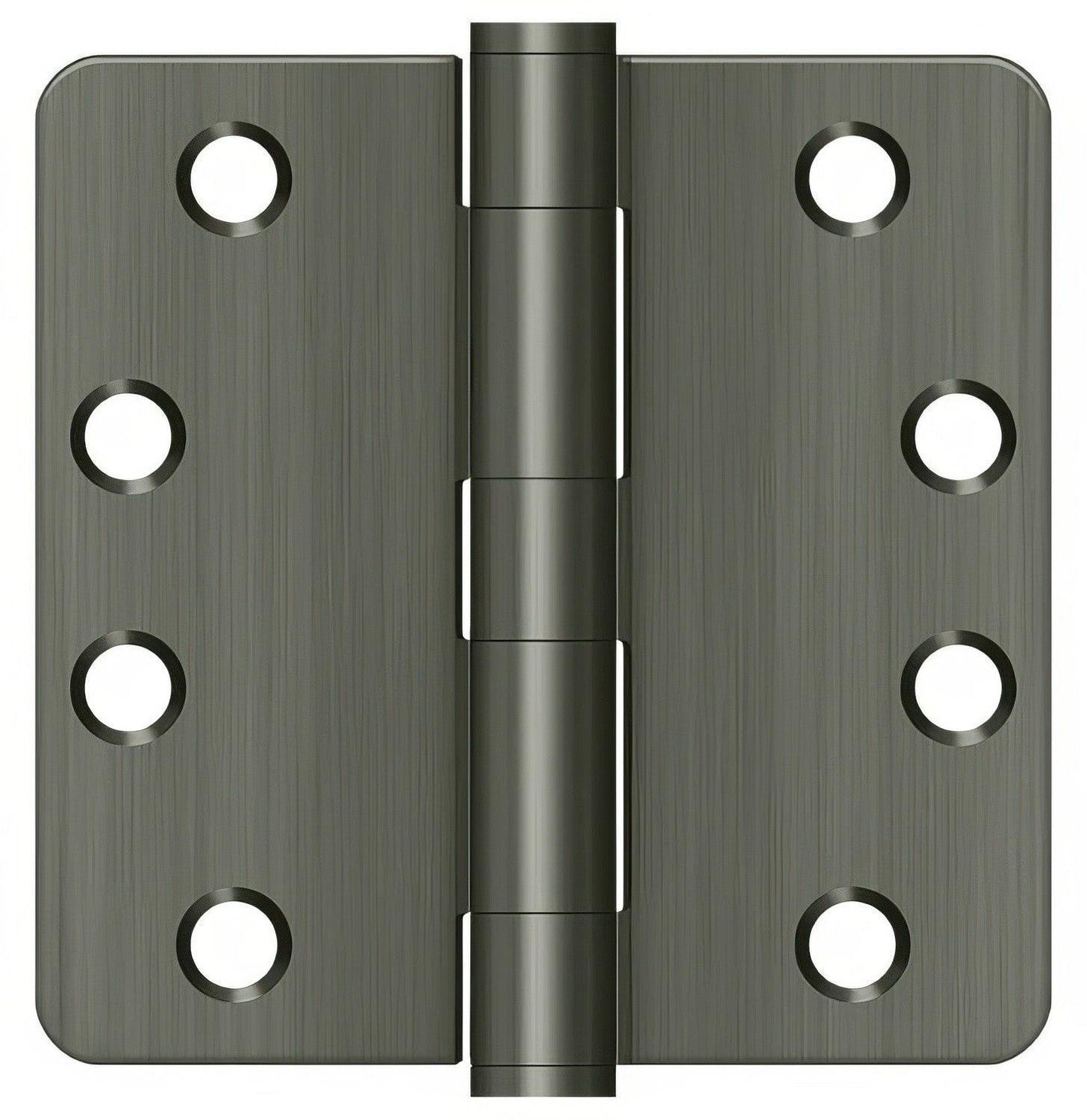 Deltana S44R4HD 4" x 4" Plain Bearing 1/4" Radius Corner Door Hinge - Pair