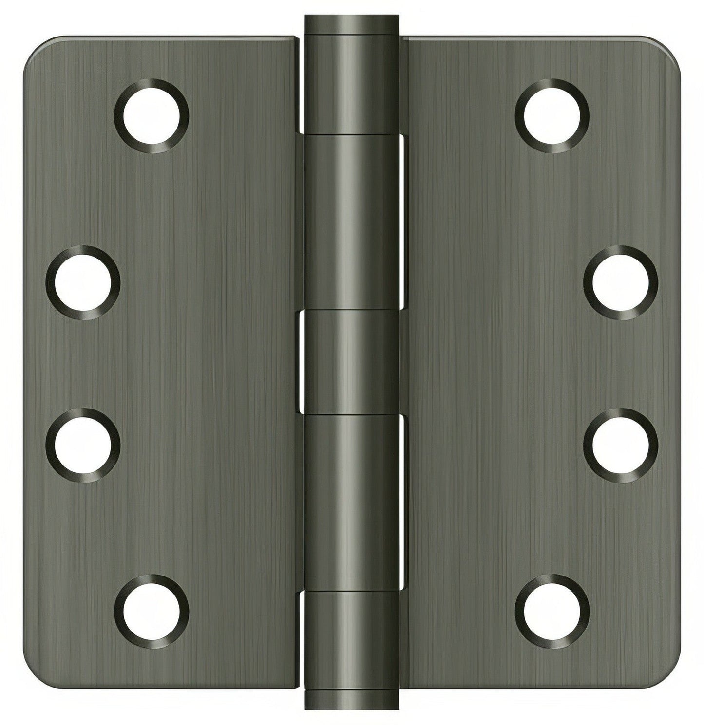 Deltana S44R4HD 4" x 4" Plain Bearing 1/4" Radius Corner Door Hinge - Pair
