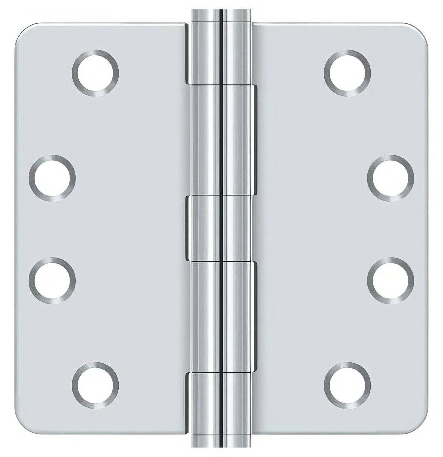 Deltana S44R4HD 4" x 4" Plain Bearing 1/4" Radius Corner Door Hinge - Pair