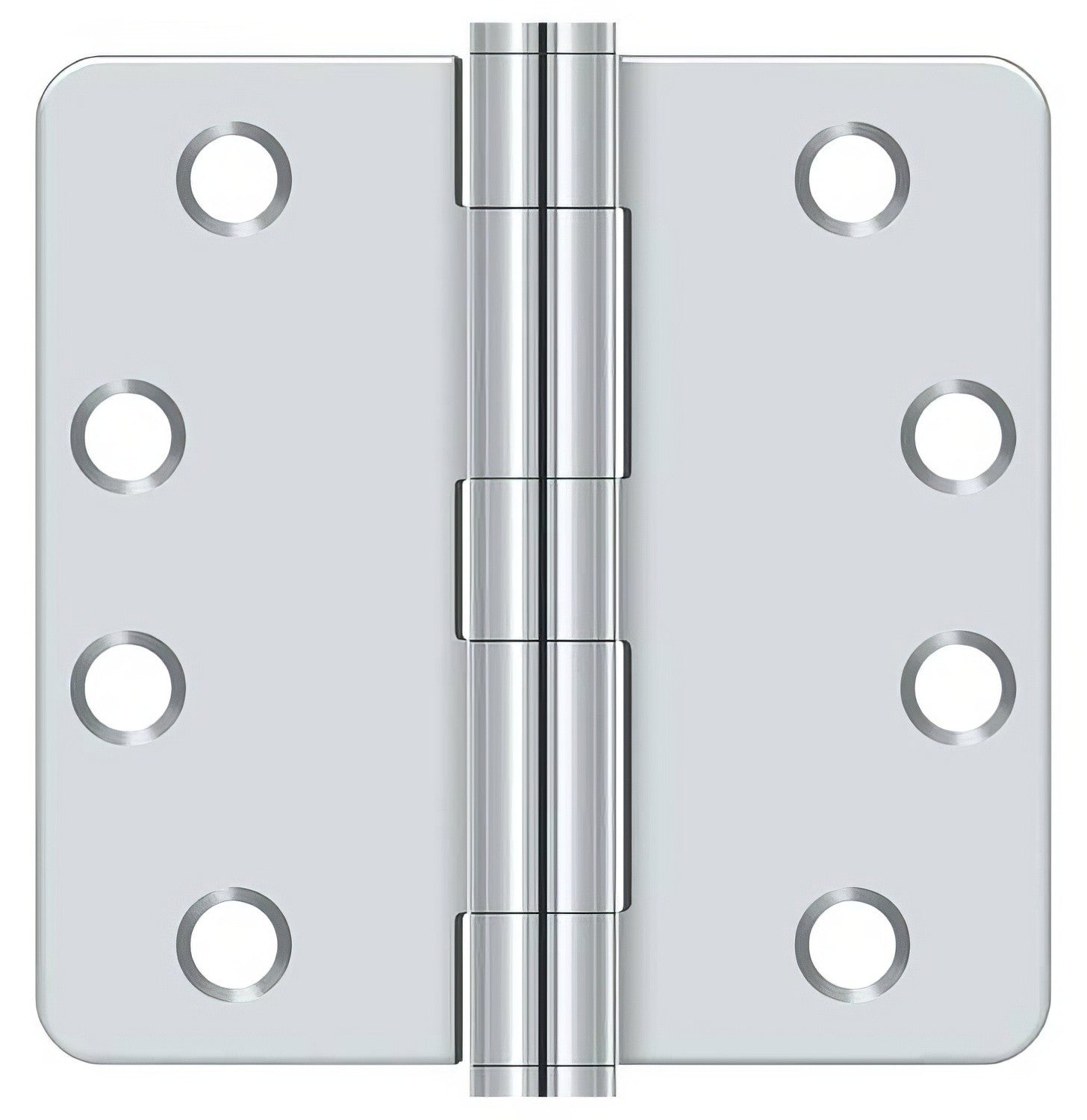 Deltana S44R4HD 4" x 4" Plain Bearing 1/4" Radius Corner Door Hinge - Pair