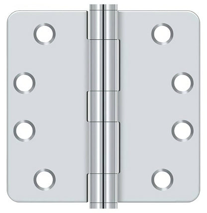 Deltana S44R4HD 4" x 4" Plain Bearing 1/4" Radius Corner Door Hinge - Pair