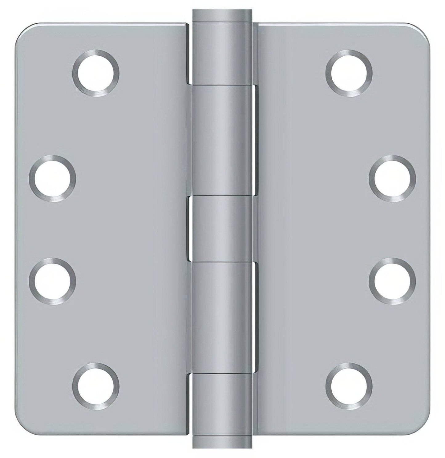 Deltana S44R4HD 4" x 4" Plain Bearing 1/4" Radius Corner Door Hinge - Pair