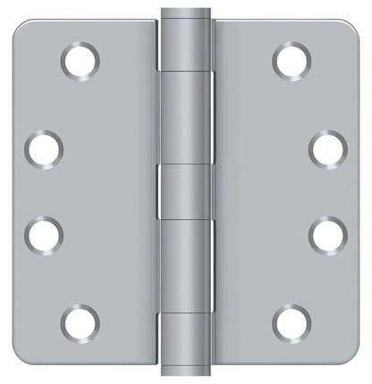 Deltana S44R4HD 4" x 4" Plain Bearing 1/4" Radius Corner Door Hinge - Pair