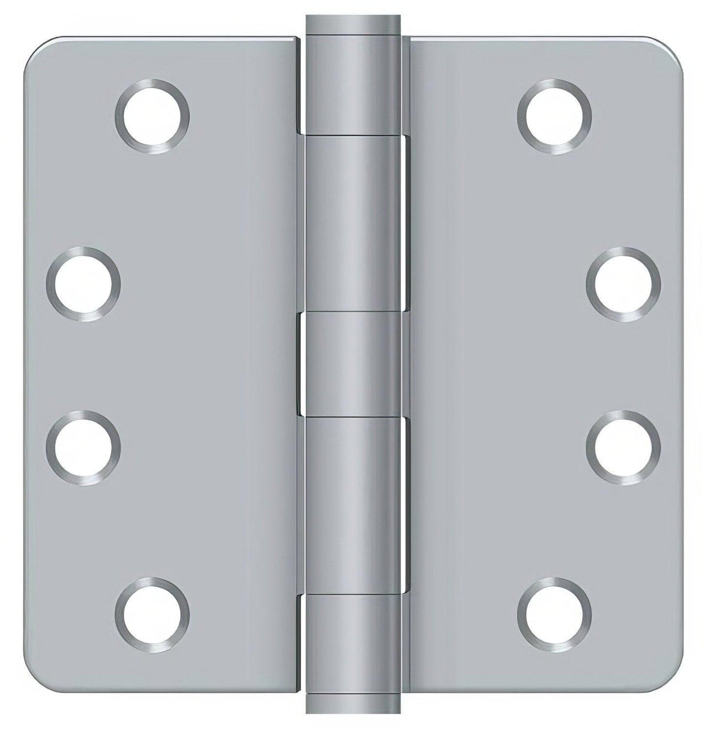 Deltana S44R4HD 4" x 4" Plain Bearing 1/4" Radius Corner Door Hinge - Pair