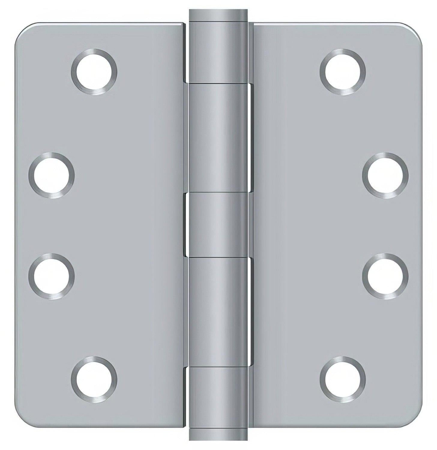 Deltana S44R4HD 4" x 4" Plain Bearing 1/4" Radius Corner Door Hinge - Pair