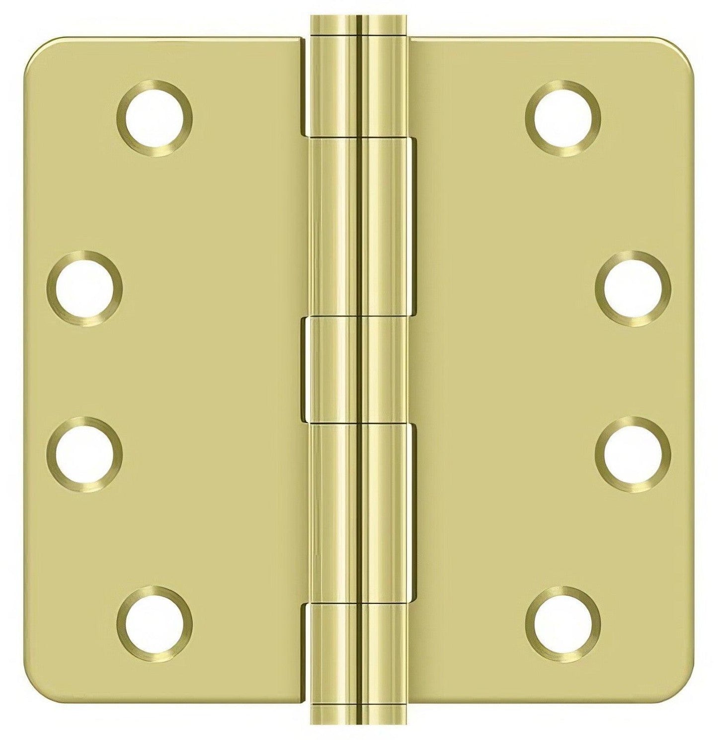Deltana S44R4HD 4" x 4" Plain Bearing 1/4" Radius Corner Door Hinge - Pair