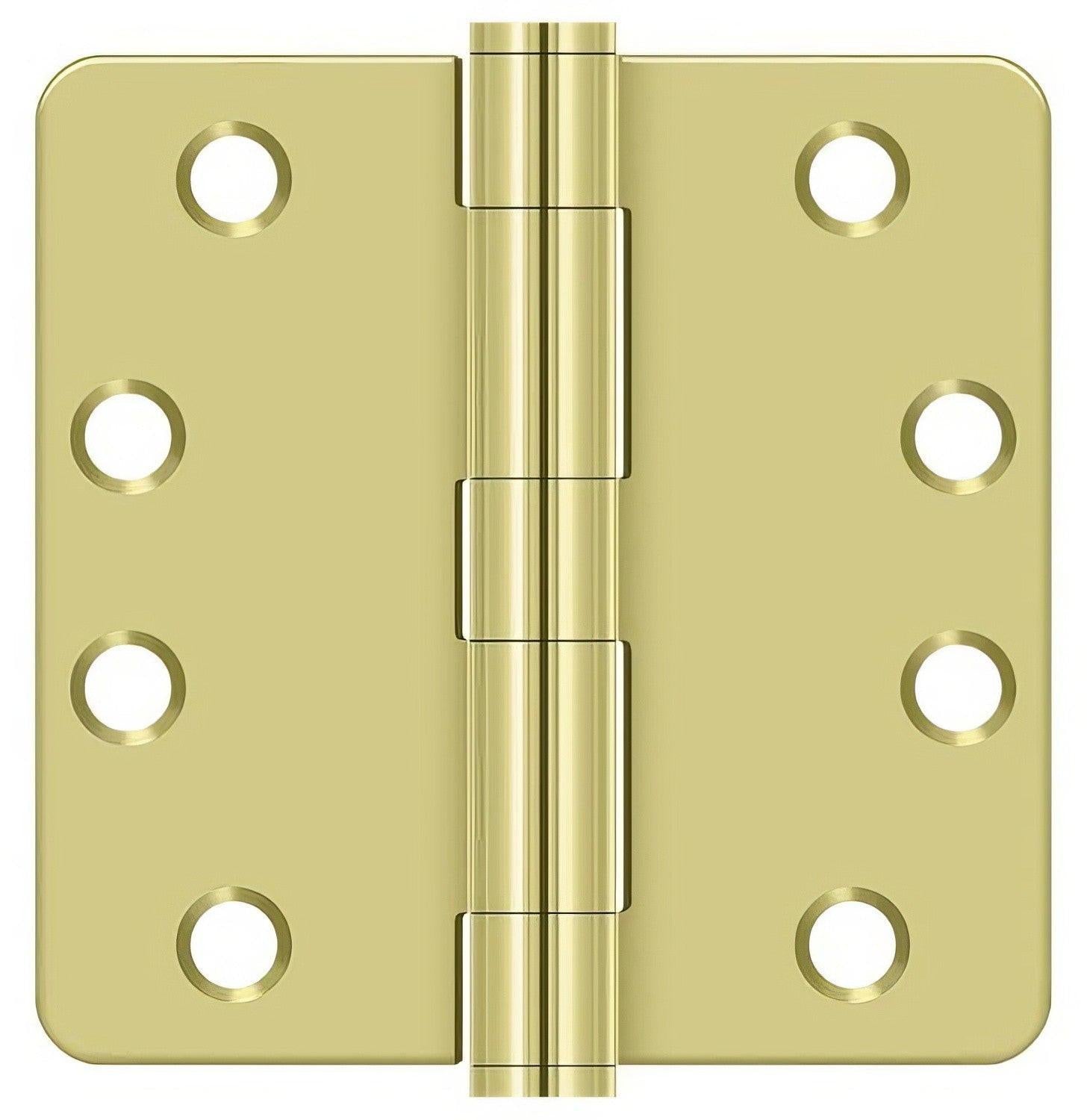 Deltana S44R4HD 4" x 4" Plain Bearing 1/4" Radius Corner Door Hinge - Pair