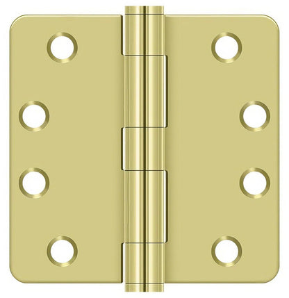 Deltana S44R4HD 4" x 4" Plain Bearing 1/4" Radius Corner Door Hinge - Pair