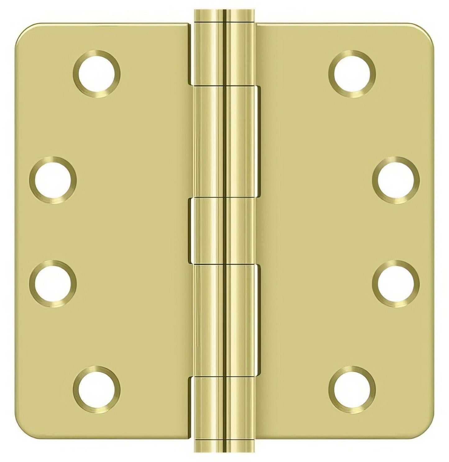 Deltana S44R4HD 4" x 4" Plain Bearing 1/4" Radius Corner Door Hinge - Pair