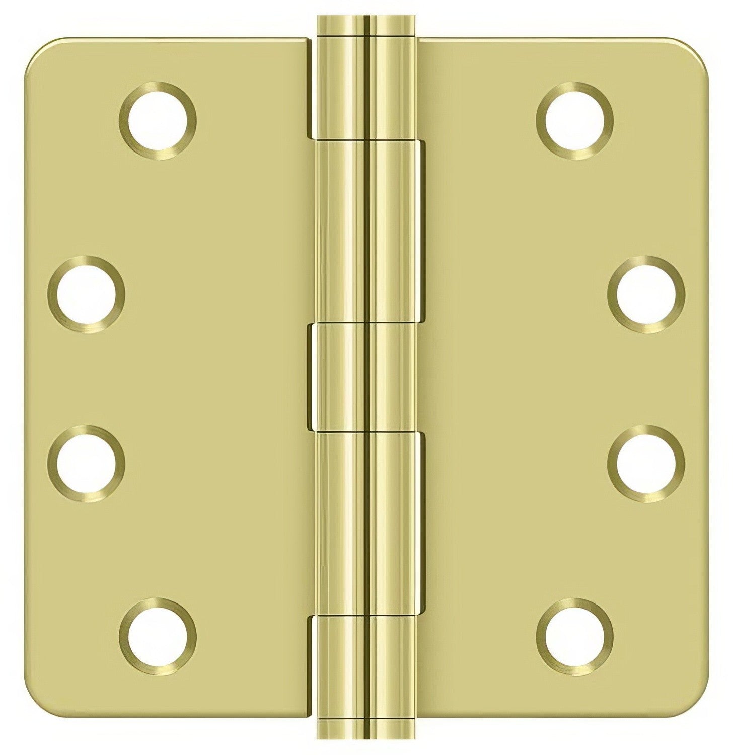 Deltana S44R4HD 4" x 4" Plain Bearing 1/4" Radius Corner Door Hinge - Pair