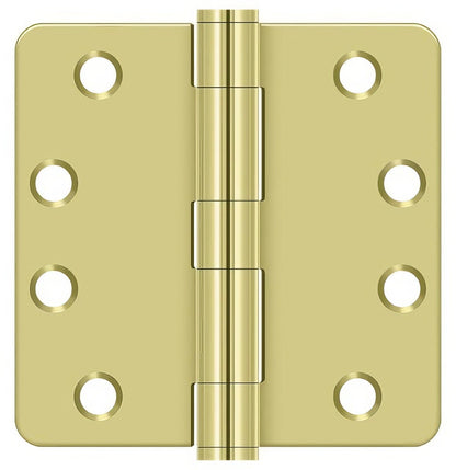 Deltana S44R4HD 4" x 4" Plain Bearing 1/4" Radius Corner Door Hinge - Pair