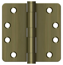 Deltana S44R4HD 4" x 4" Plain Bearing 1/4" Radius Corner Door Hinge - Pair