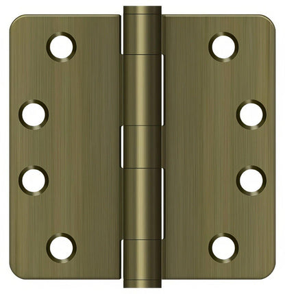 Deltana S44R4HD 4" x 4" Plain Bearing 1/4" Radius Corner Door Hinge - Pair
